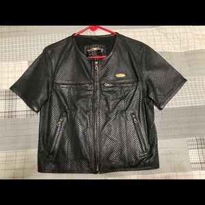 Harley Davidson Leather Mesh Shirt